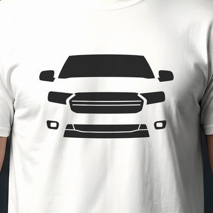 Ford Ranger 2019-2023 front view silhouette print close-up