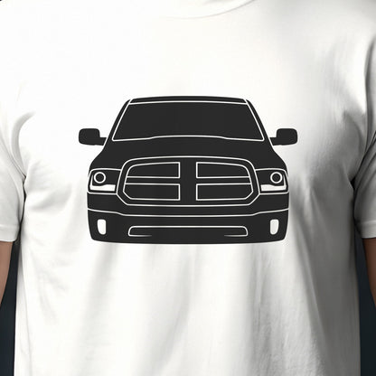 Ram 1500 2013-2018 front view silhouette print close-up