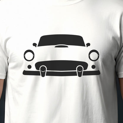 Ford Thunderbird 1955-1957 front view silhouette print close-up