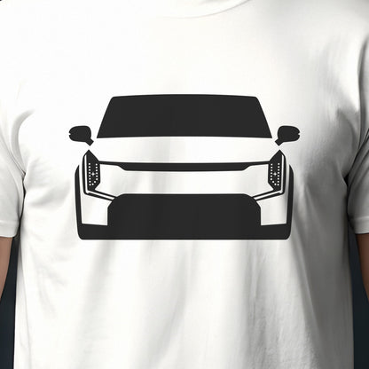 Kia EV9 2024-2026 front view silhouette print close-up