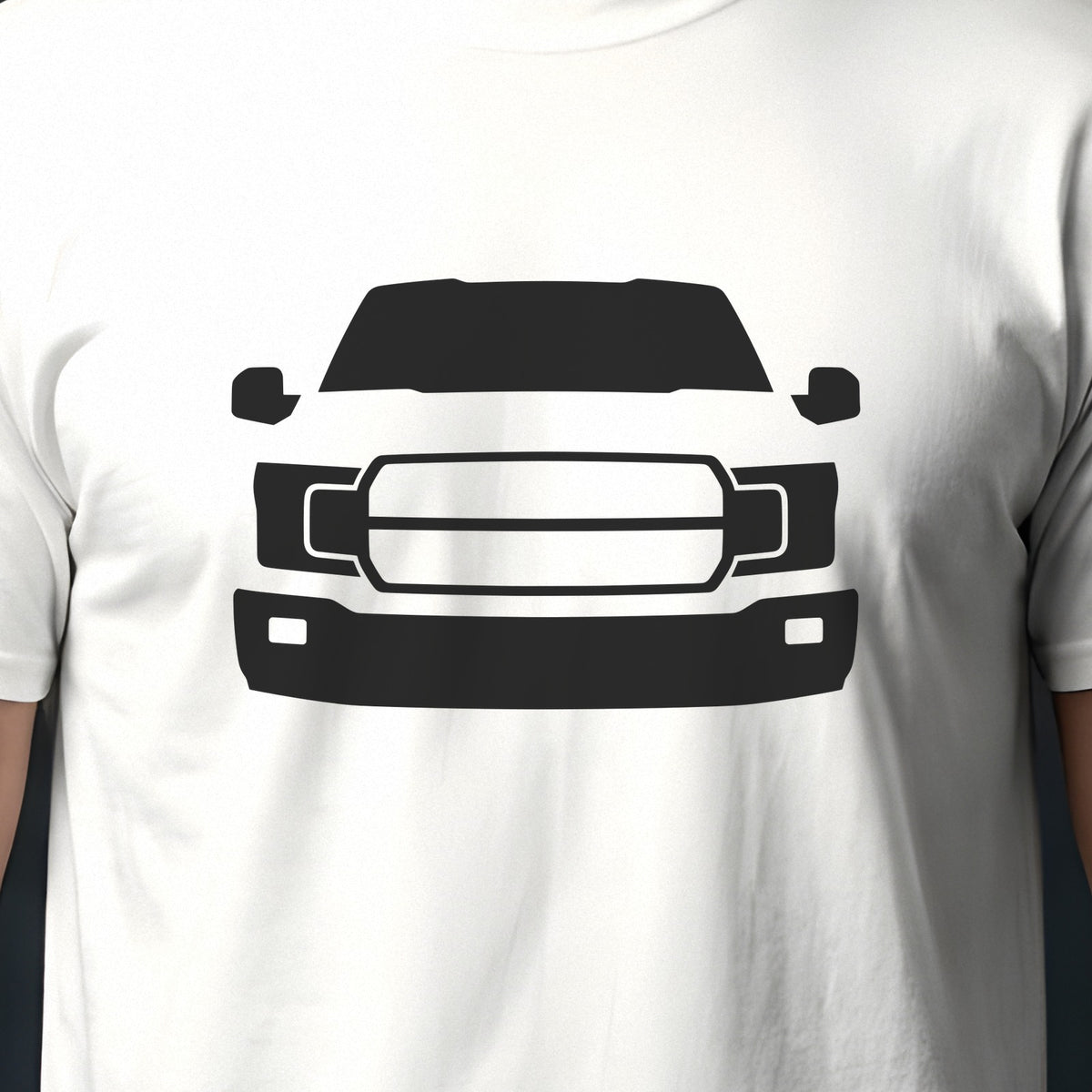 Ford F-150 2018-2020 front view silhouette print close-up