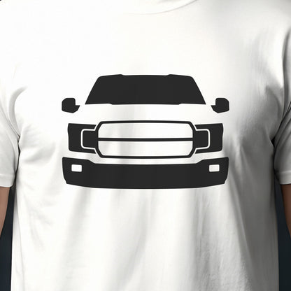 Ford F-150 2018-2020 front view silhouette print close-up