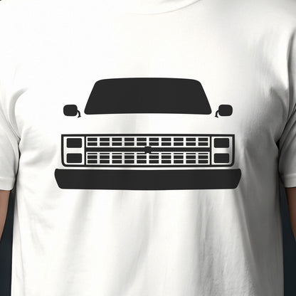 Chevrolet Blazer K5 1973-1991 front view silhouette print close-up