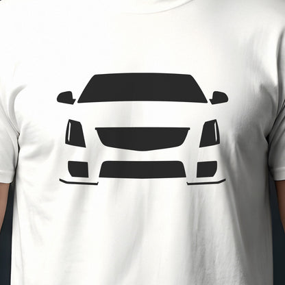 Cadillac CTS-V 2009-2015 front view silhouette print close-up