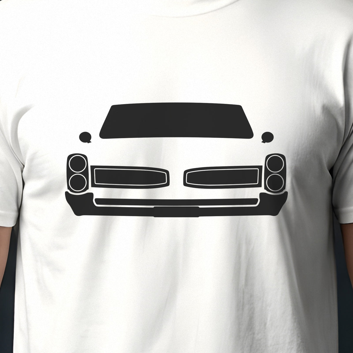 Pontiac GTO 1966-1967 front view silhouette print close-up