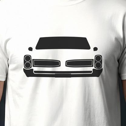Pontiac GTO 1966-1967 front view silhouette print close-up