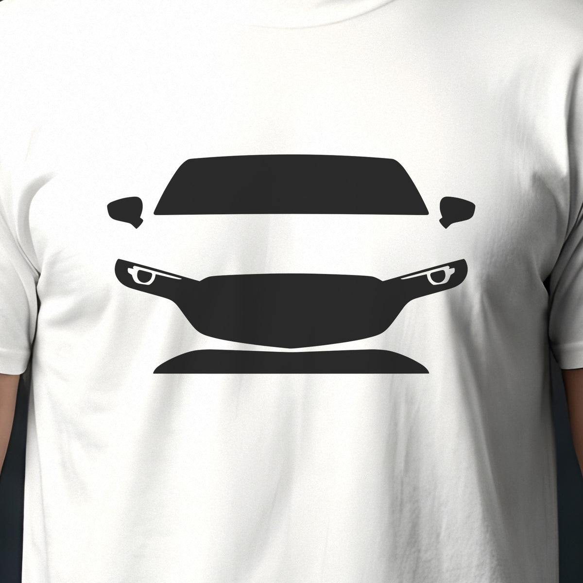 Mazda Mazda3 2019-2026 front view silhouette print close-up