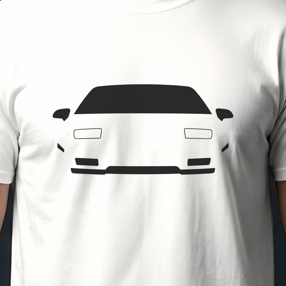 Pontiac Fiero 1984-1988 front view silhouette print close-up