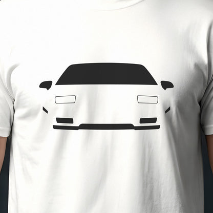 Pontiac Fiero 1984-1988 front view silhouette print close-up