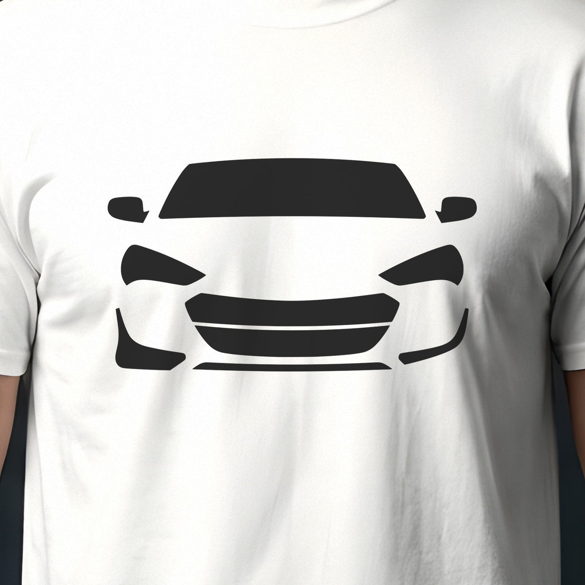 Hyundai Genesis Coupe 2010-2016 front view silhouette print close-up