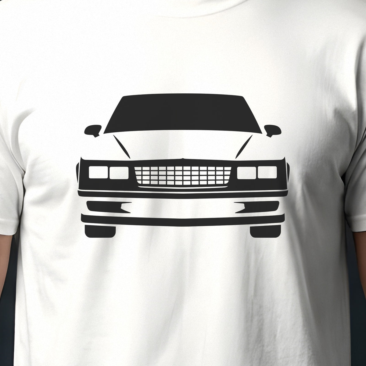 Chevrolet Monte Carlo SS 1983-1988 front view silhouette print close-up