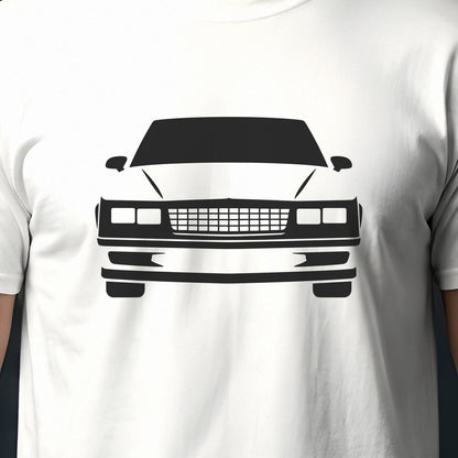 Chevrolet Monte Carlo SS 1983-1988 front view silhouette print close-up