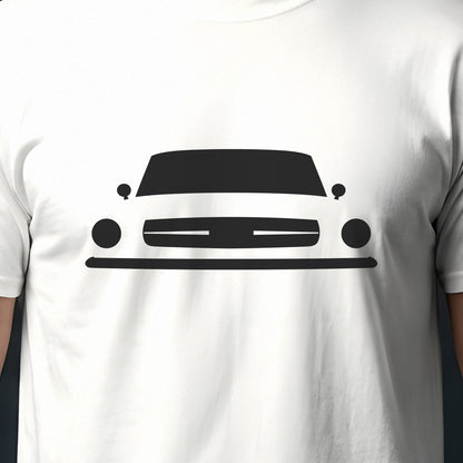 Ford Mustang 1965-1966 front view silhouette print close-up