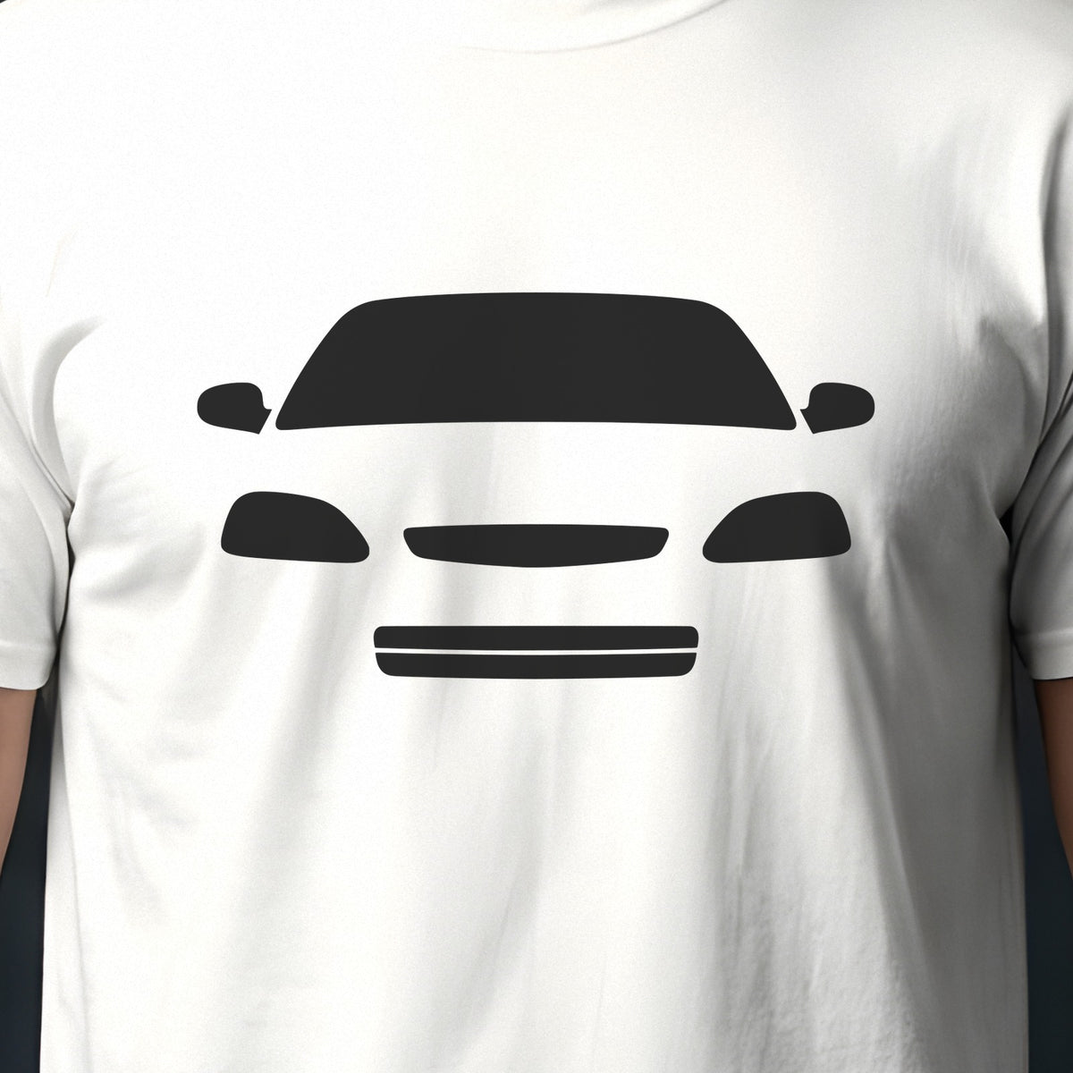 Honda Civic 1996-2000 front view silhouette print close-up