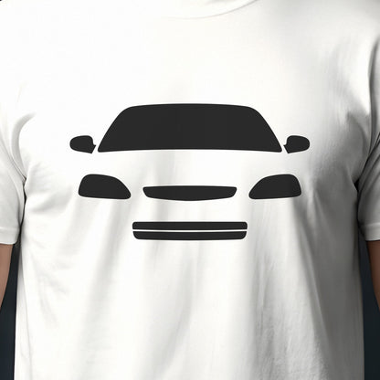 Honda Civic 1996-2000 front view silhouette print close-up