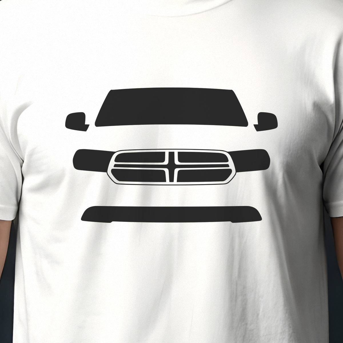 Dodge Durango 2011-2013 front view silhouette print close-up