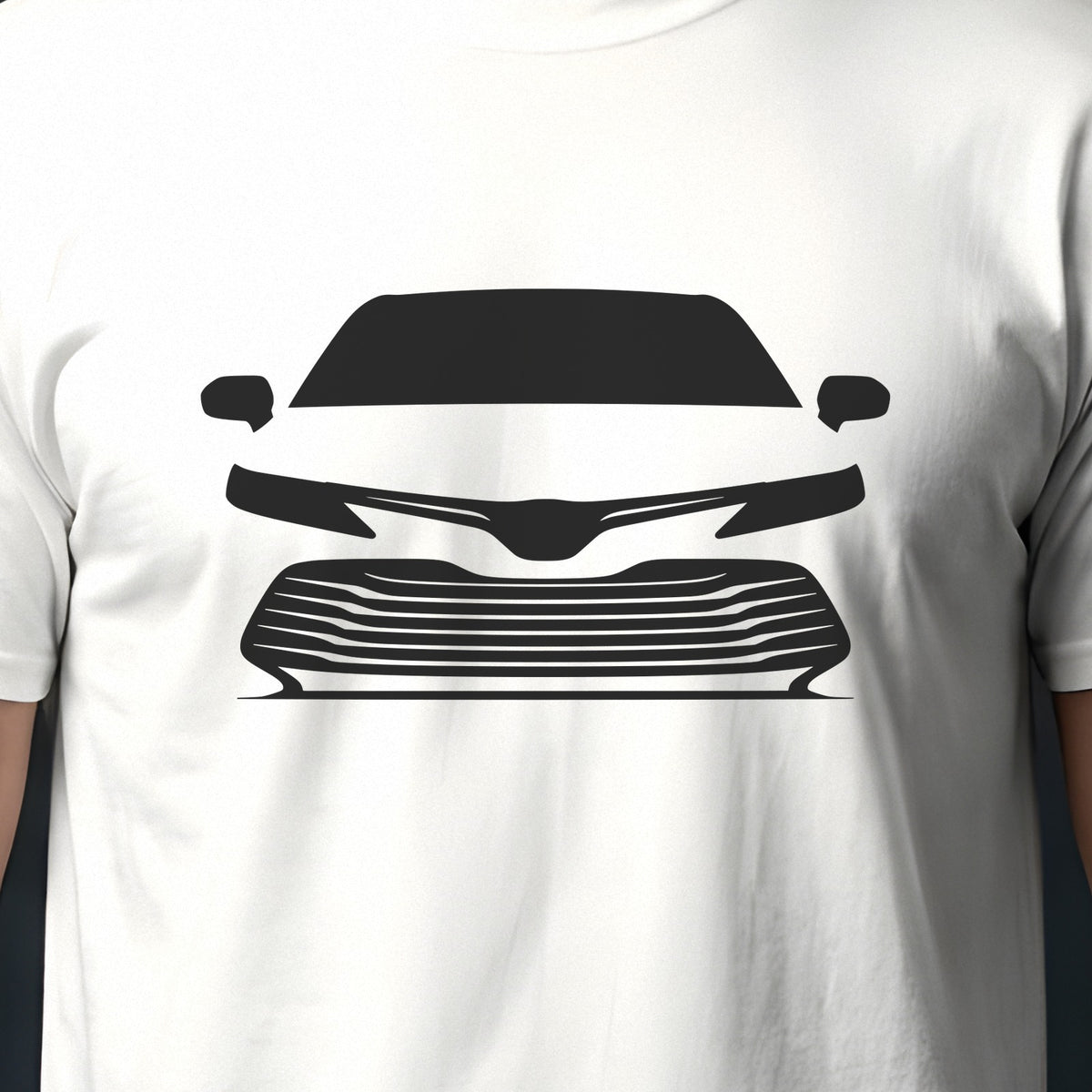 Toyota Camry 2018-2024 front view silhouette print close-up