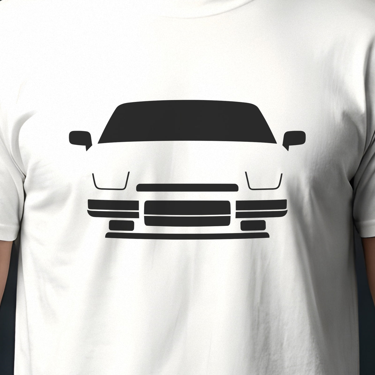 Porsche 944 1983-1991 front view silhouette print close-up