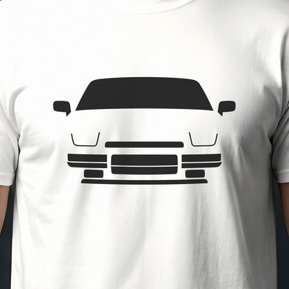 Porsche 944 1983-1991 front view silhouette print close-up