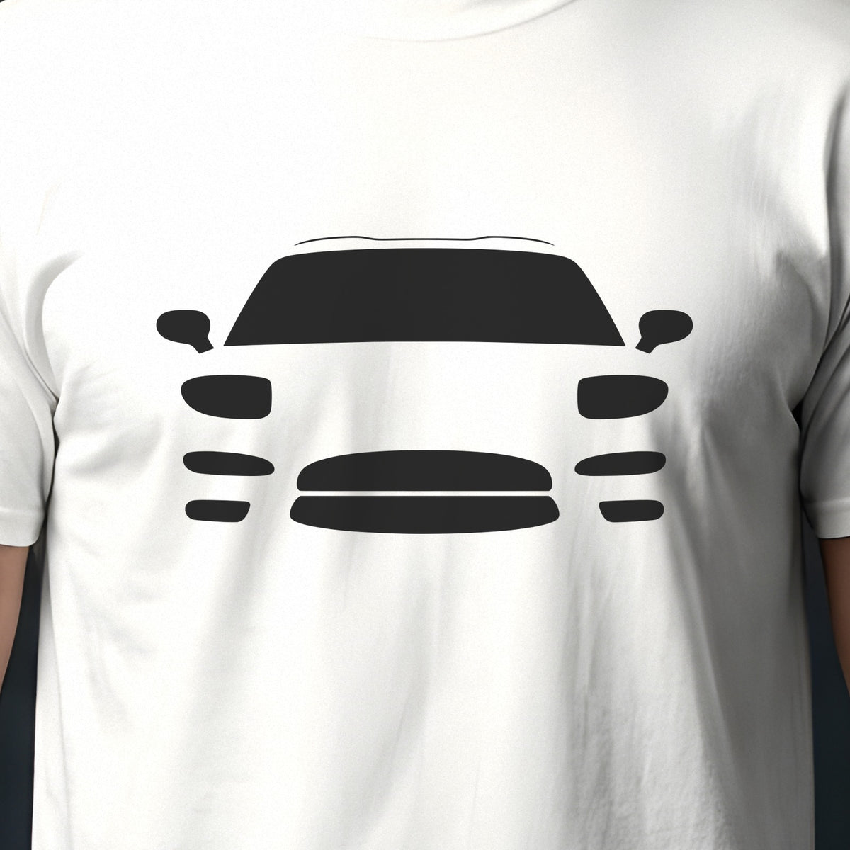 Mazda RX-7 FD 1993-1995 front view silhouette print close-up