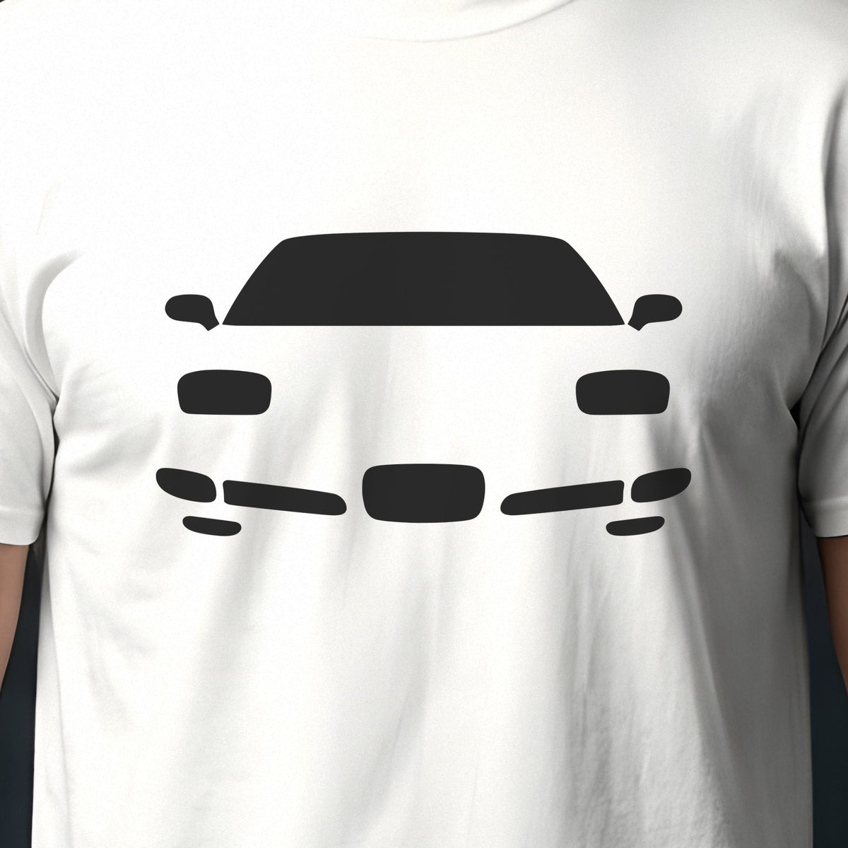 Chevrolet Corvette 1997-2004 front view silhouette print close-up