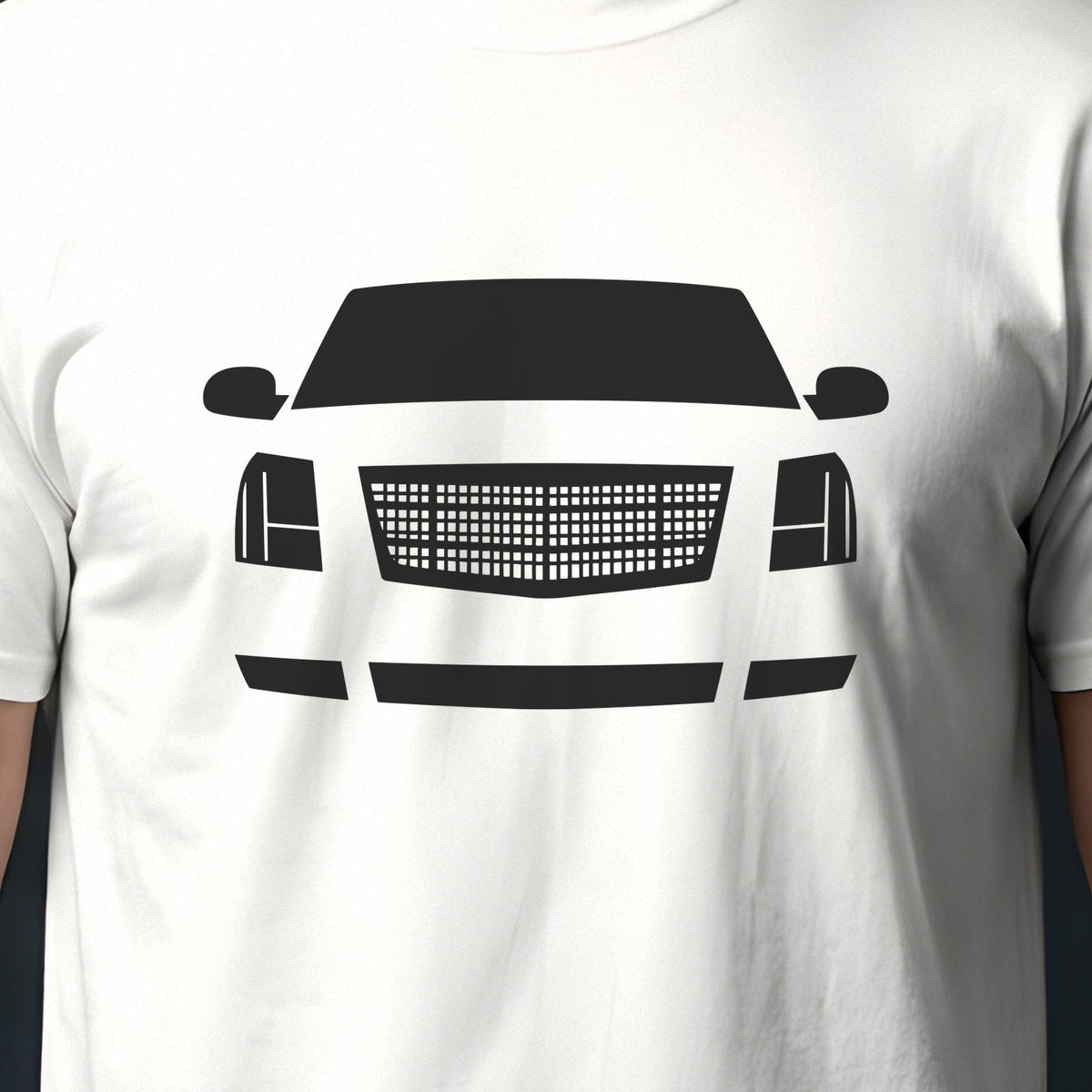 Cadillac Escalade 2002-2006 front view silhouette print close-up