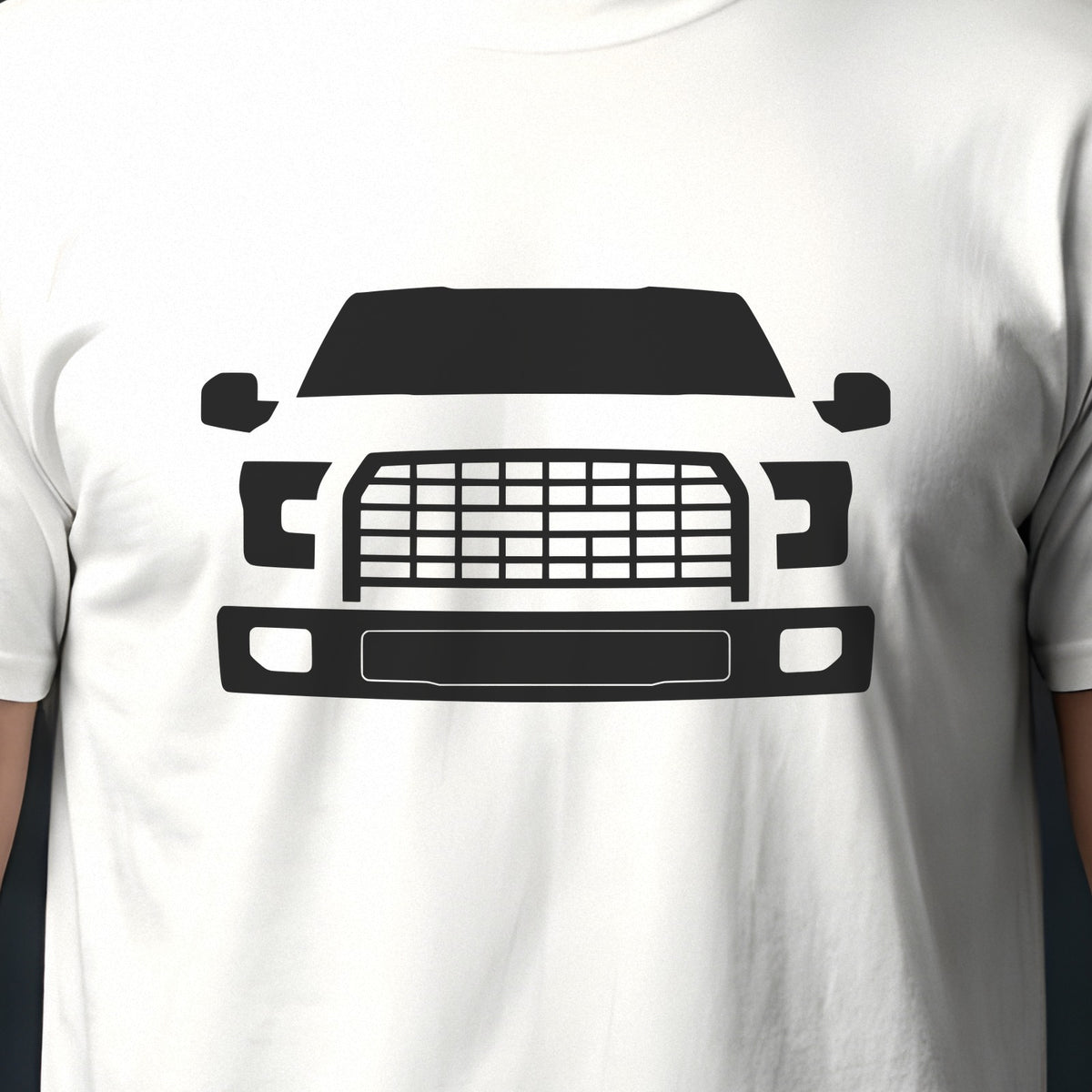 Ford F-150 2015-2017 front view silhouette print close-up