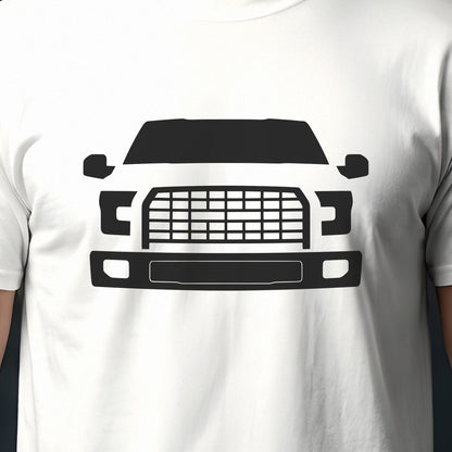Ford F-150 2015-2017 front view silhouette print close-up