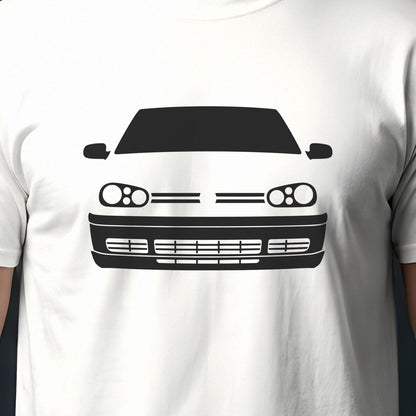 Volkswagen Golf GTI Mk4 1999-2005 front view silhouette print close-up