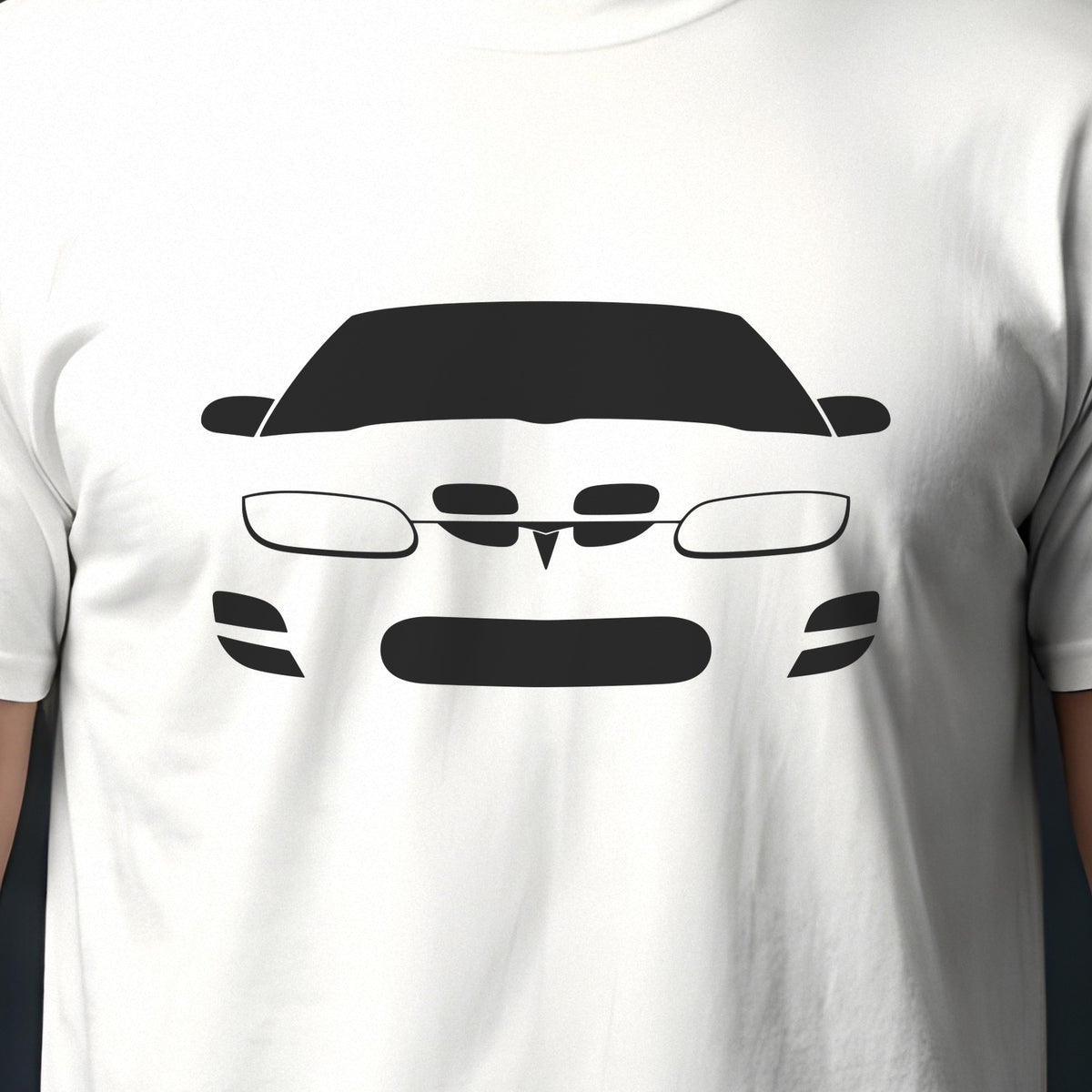 Pontiac Firebird Trans Am 1998-2002 front view silhouette print close-up