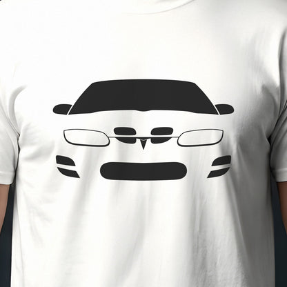 Pontiac Firebird Trans Am 1998-2002 front view silhouette print close-up