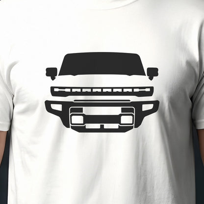 GMC Hummer EV 2022-2026 front view silhouette print close-up