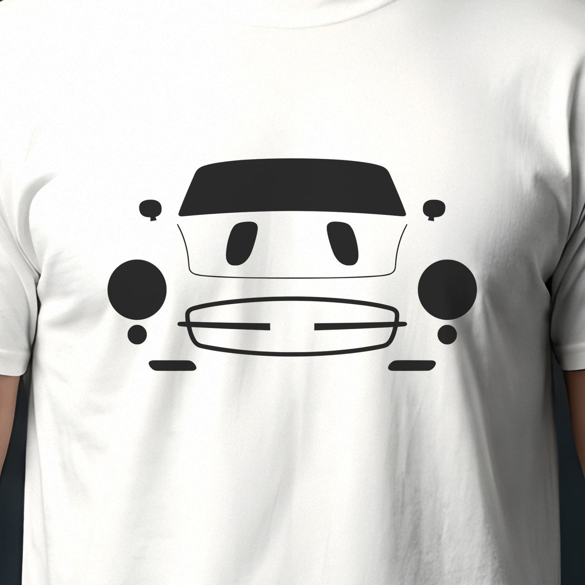 Mercedes-Benz 300SL Gullwing 1954-1957 front view silhouette print close-up
