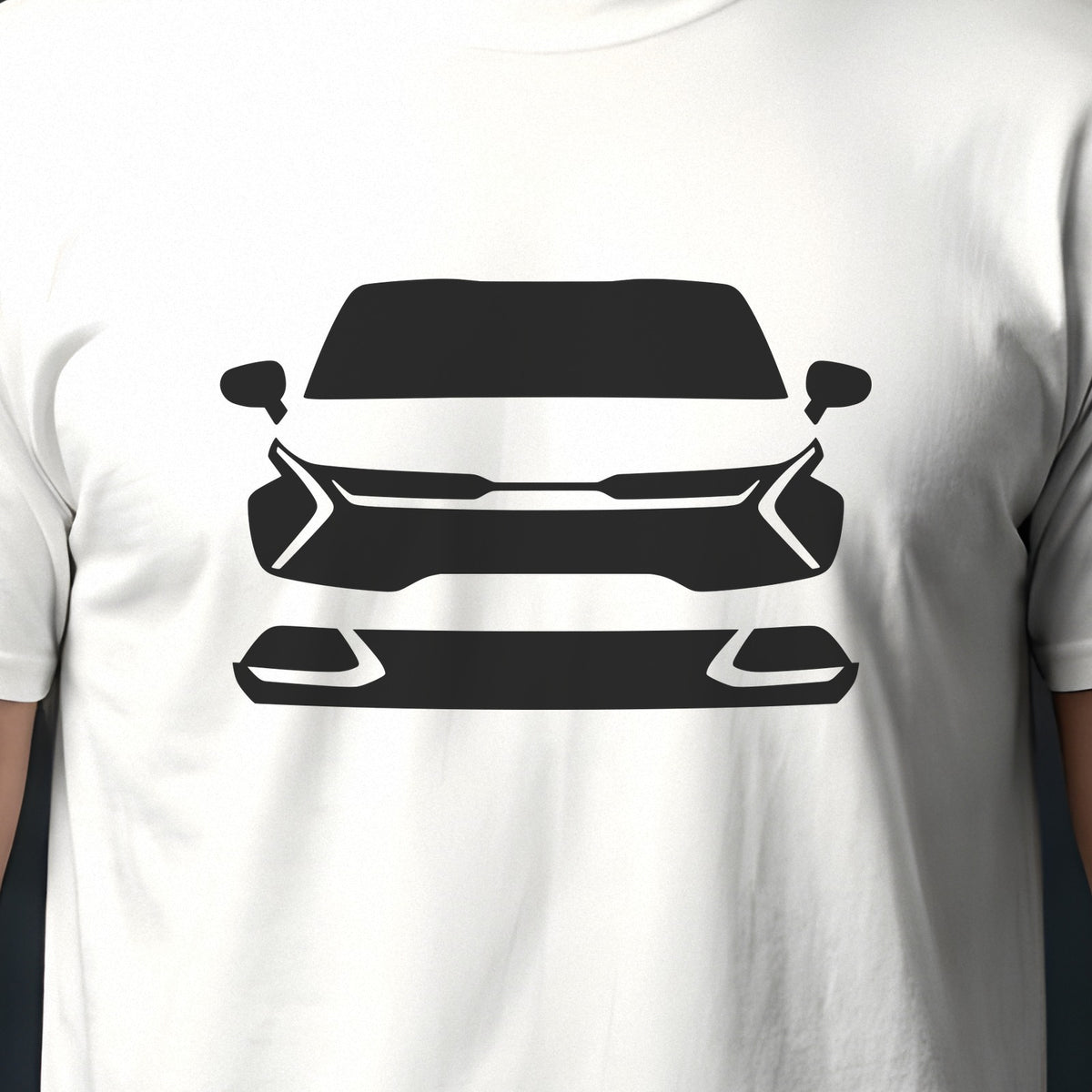 Kia Sportage 2023-2026 front view silhouette print close-up