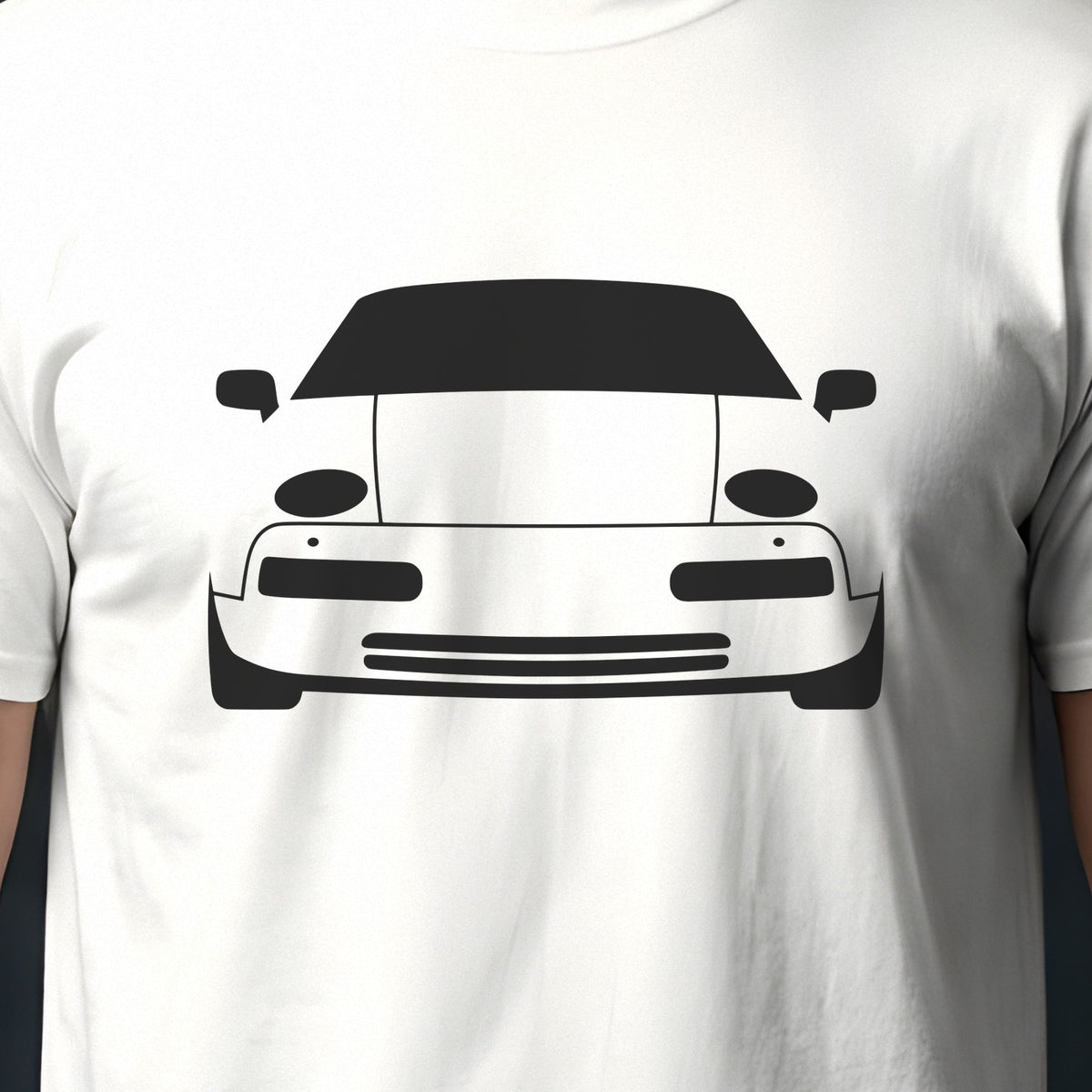 Porsche 928 1978-1995 front view silhouette print close-up