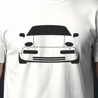 Porsche 928 1978-1995 front view silhouette print close-up