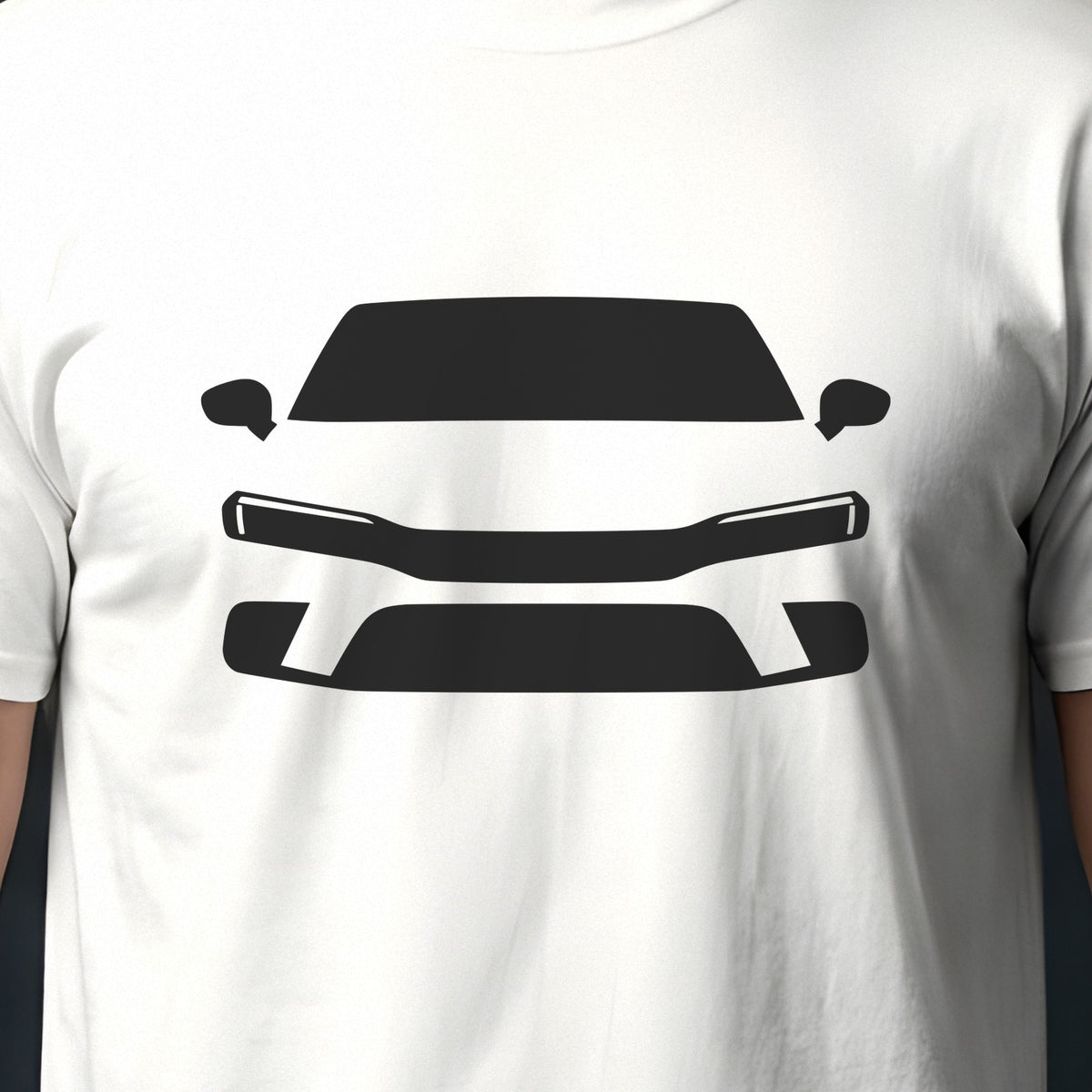 Honda Civic 2022-2026 front view silhouette print close-up