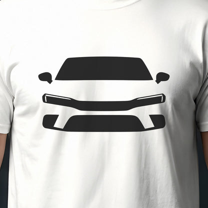 Honda Civic 2022-2026 front view silhouette print close-up