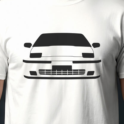 Toyota Supra 1986-1992 front view silhouette print close-up