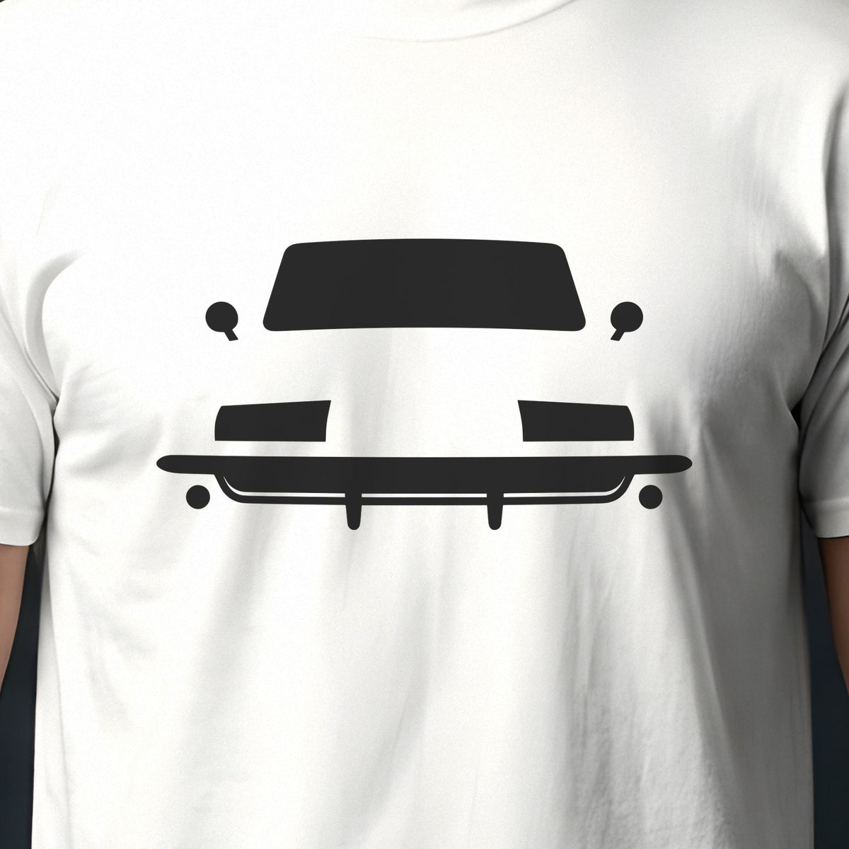 Chevrolet Corvette 1963-1967 front view silhouette print close-up