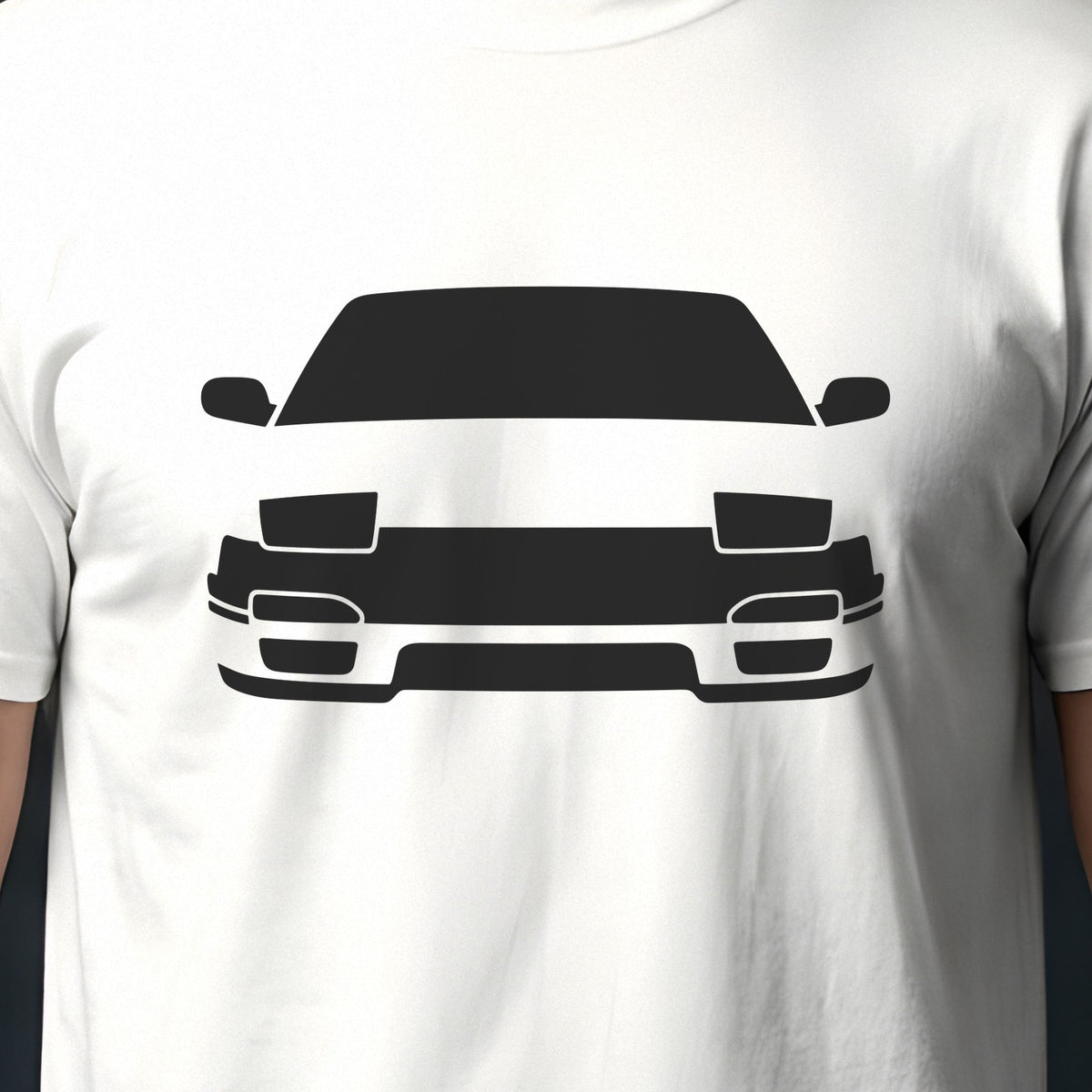 Nissan 240SX 1989-1994 front view silhouette print close-up