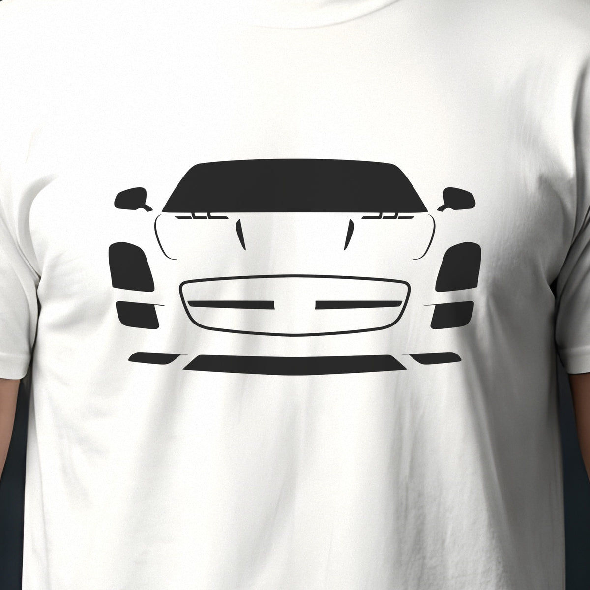 Mercedes-Benz SLS AMG 2011-2015 front view silhouette print close-up
