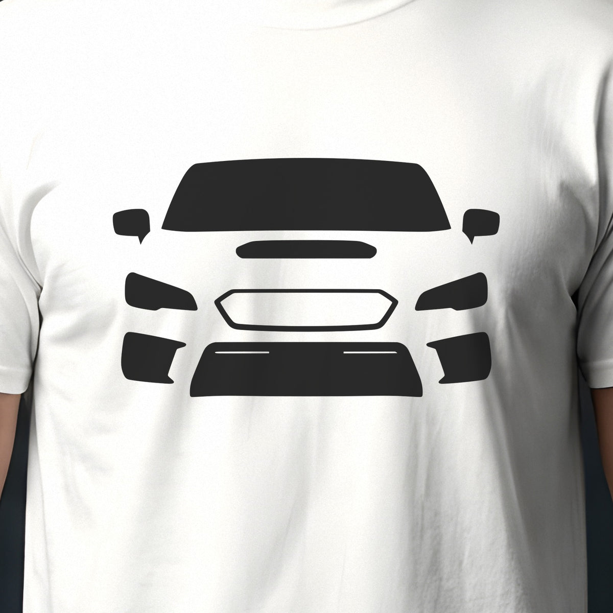 Subaru WRX STI 2015-2021 front view silhouette print close-up