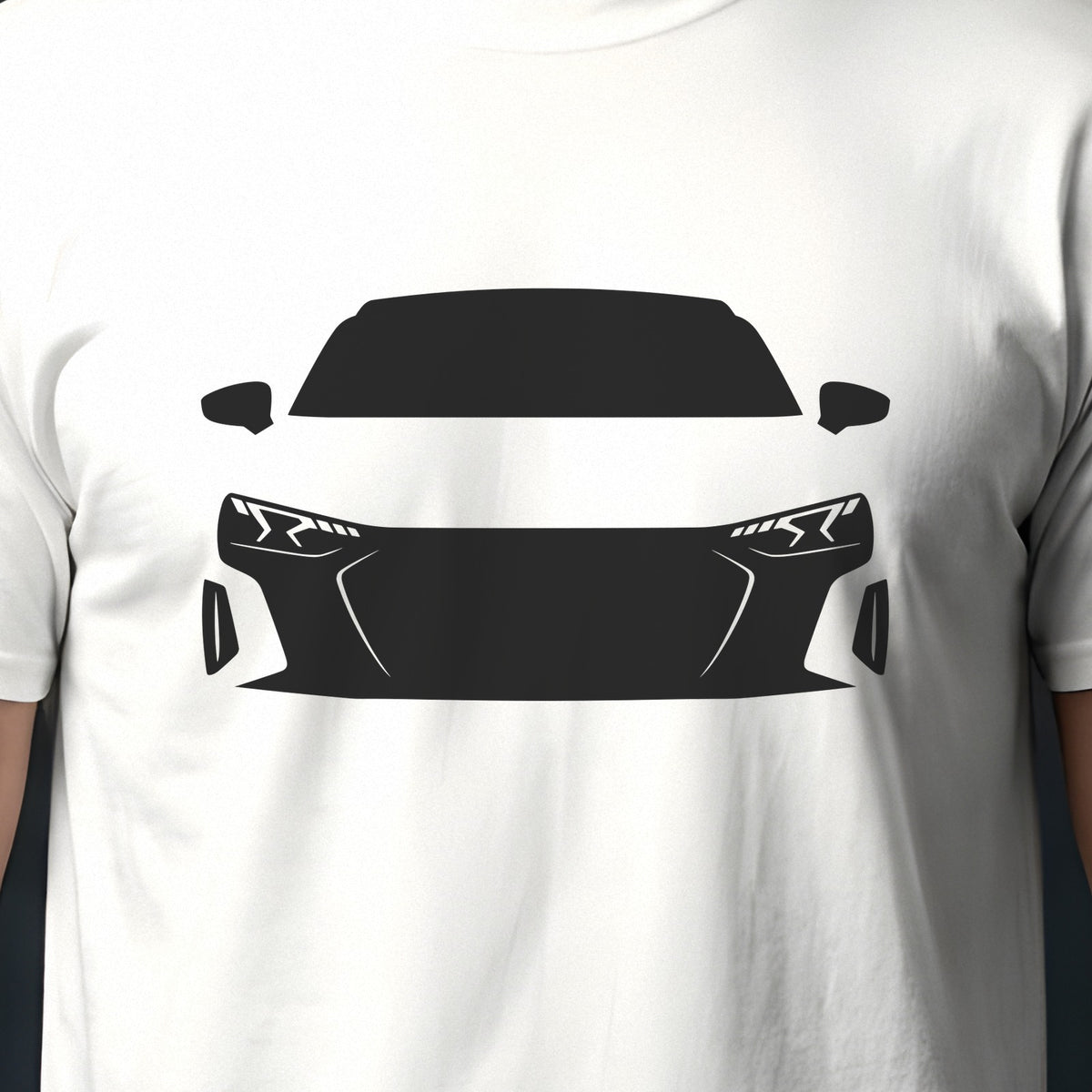 Audi e-tron GT 2022-2026 front view silhouette print close-up
