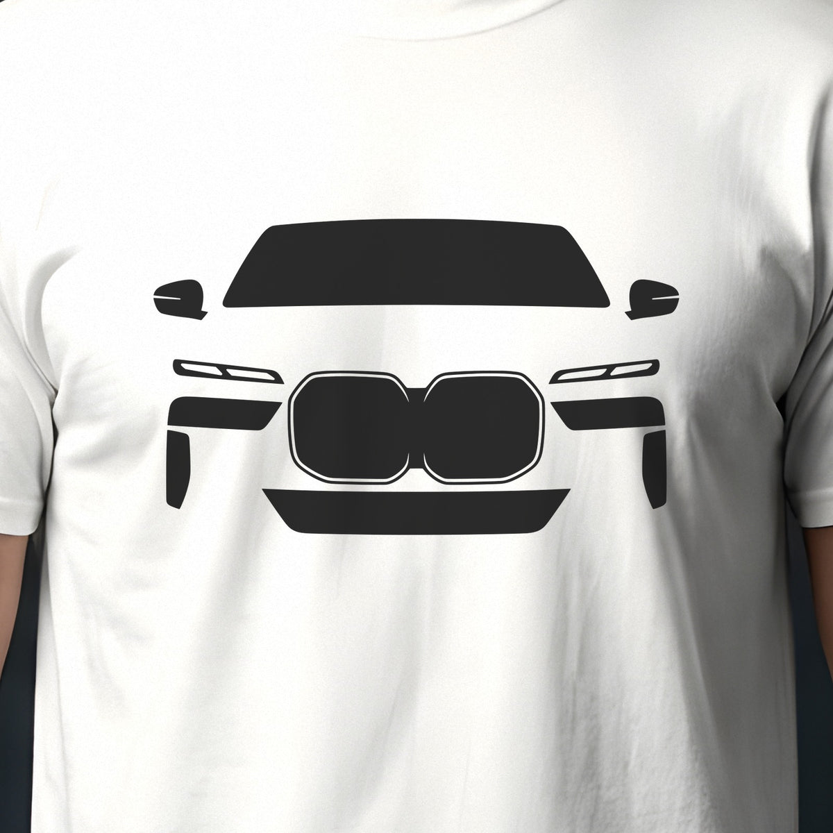 BMW 7 Series G70 2023-2026 front view silhouette print close-up