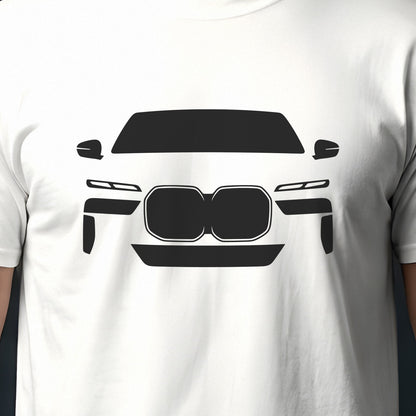 BMW 7 Series G70 2023-2026 front view silhouette print close-up