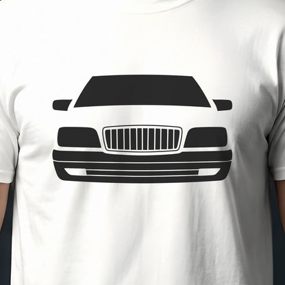 Mercedes-Benz S-Class W140 1992-1998 front view silhouette print close-up