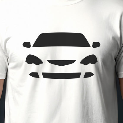 Acura RSX 2002-2006 front view silhouette print close-up