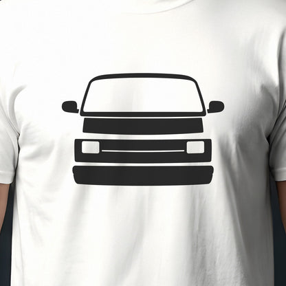 Dodge Ram Van 1971-2003 front view silhouette print close-up