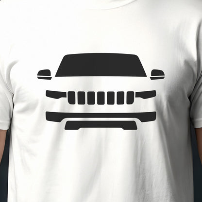 Jeep Wagoneer 2022-2026 front view silhouette print close-up